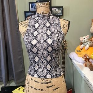 Snake Print Crop Top